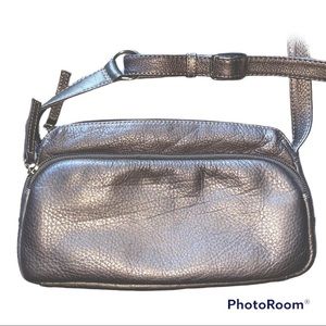 Derek ALEXANDER leather purse. crossbody or shoulder organizer metallic…